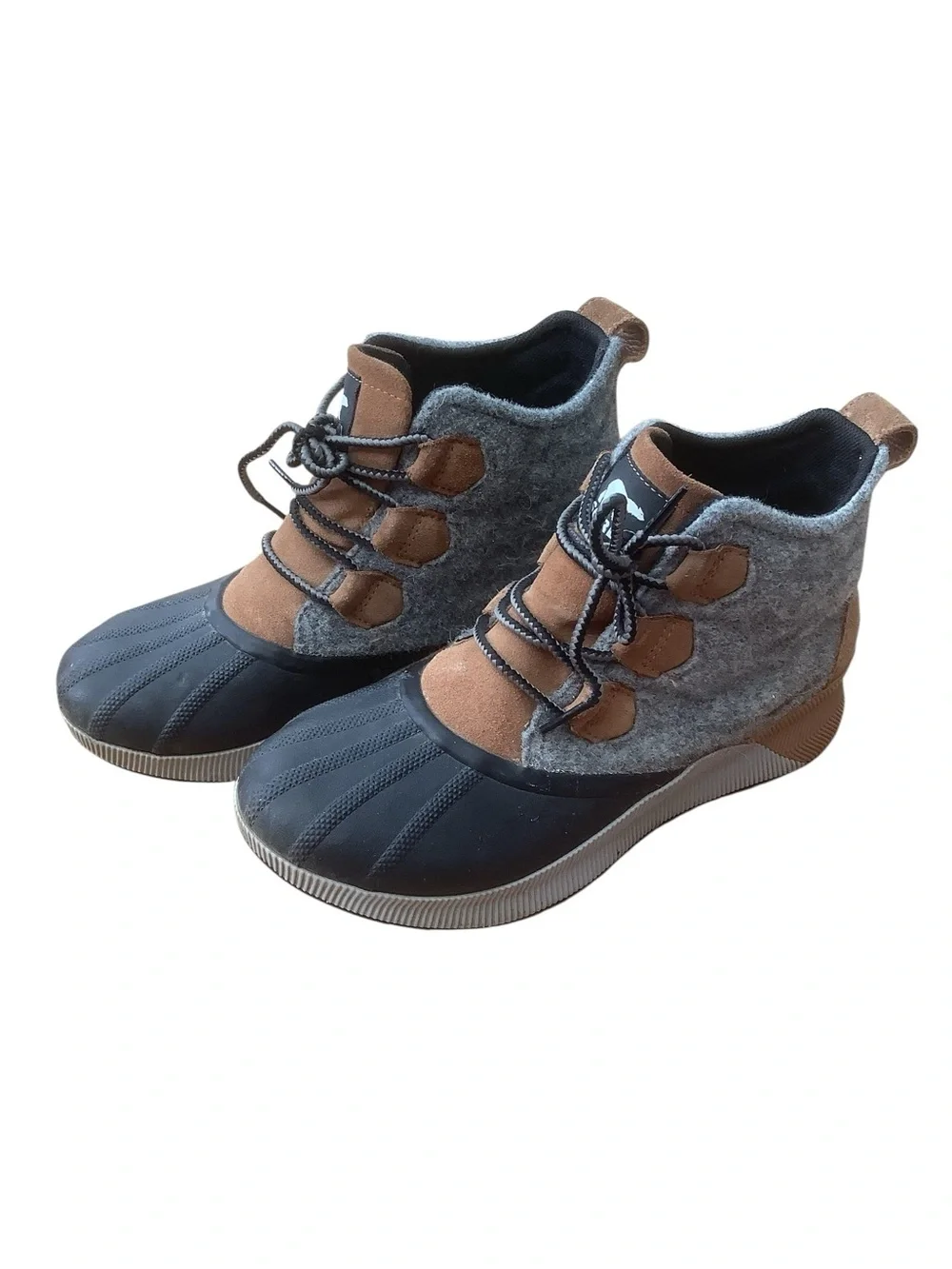 Sorel Out ’N About Classic III Plus  Felt Suede Duck Boots Women’s 9 Gray Brown
